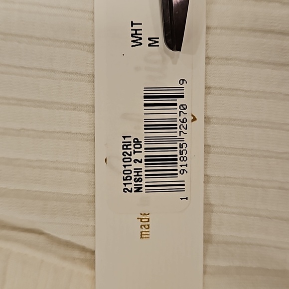 💕TRINA TURK💕 Ribbed Knit Nishi 2 Top ~ White Medium M NWT - Picture 13 of 14